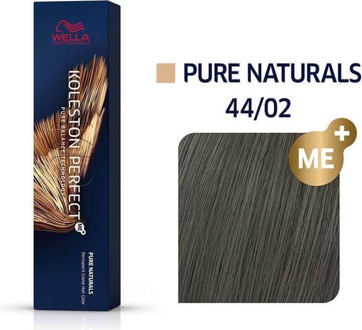 Actual product image Wella Koleston Pure Naturals 44/02 medium brown intensive natural matt 60 (44, 02 Medium brown intensive natural matt)