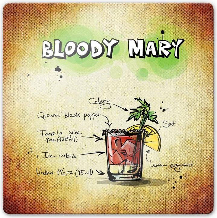 Produktbild Trenddeko Bloody Mary - Rezept (30 x 30 cm)