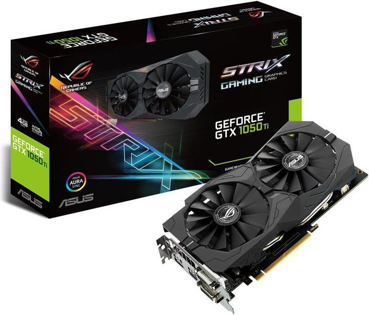 Produktbild ASUS GeForce ROG STRIX GTX 1050TI 4G GAMING (4 GB)