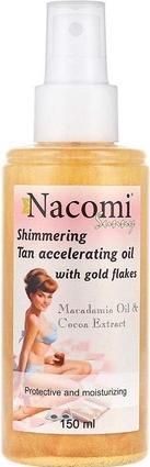 Nacomi Sunny Shimmering Tan Accelerating Oil With Gold Flakes Oil Accelerating Tanning From Crumbs (Selbstbräunungsspray, 150 ml)