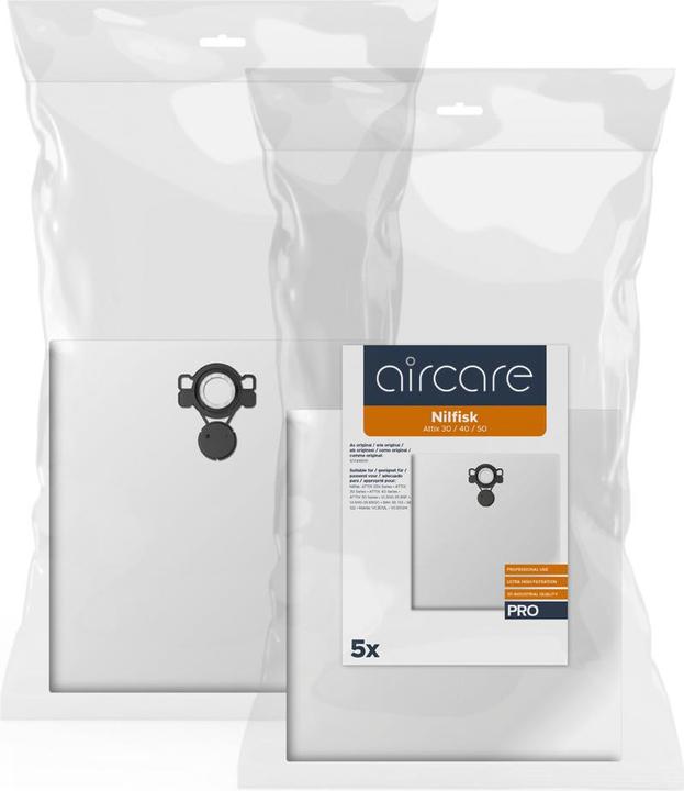 Actual product image Flickbee 5 hoover bags for Nilfisk Attix 30, 40 and 50 series PRO hoovers (5 x)