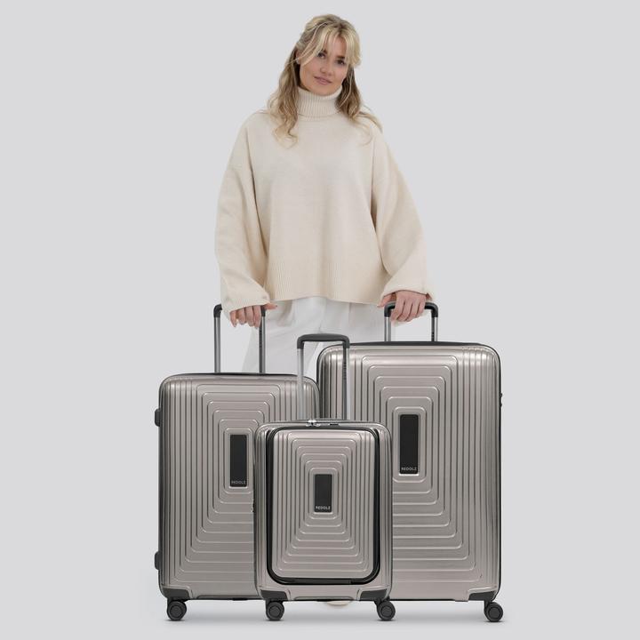 Immagine prodotto Redolz Set di valigie Essentials 14 a 4 ruote 3 pezzi con piega elastica (249 l, XL (da 115l))