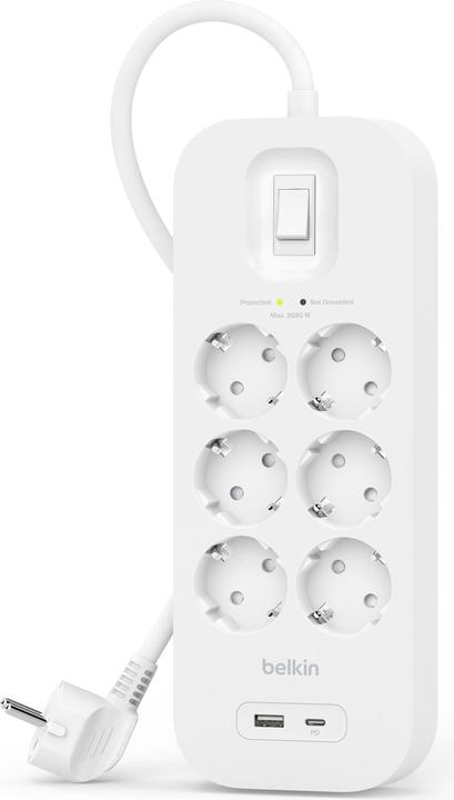 Produktbild Belkin Surgemaster Überspannungsschutz (6 x, CEE 7/3, 2 m)