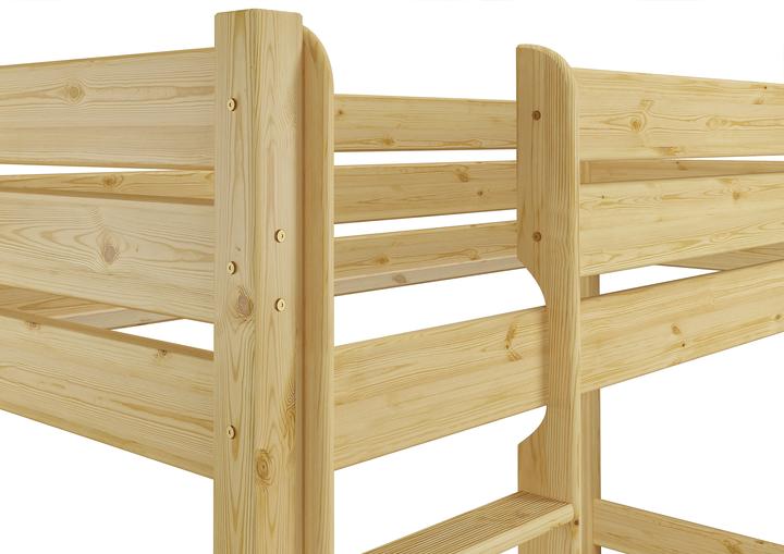 Produktbild Erst-Holz Etagenbett extra stabil Kiefer 100x200 Stockbett Nische 100 Rollroste Bettkästen 60.16-10S2 (100 x 200 cm)