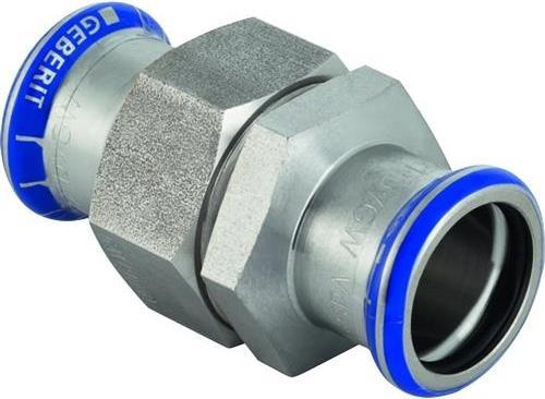 Actual product image Geberit Mapress stainless steel screw fitting with union nut made of CrNi steel (28 mm) (Pipe fitting)