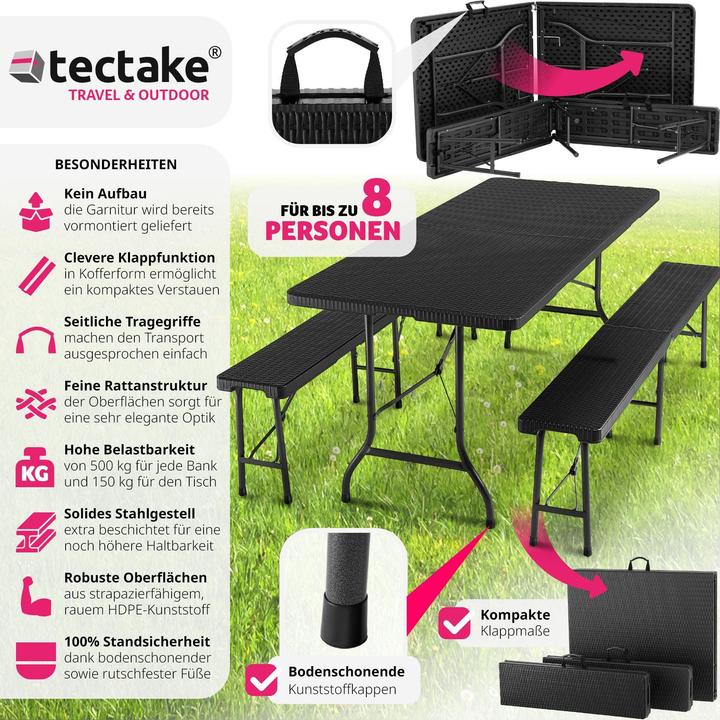 Image du produit tectake Ensemble de table de camping