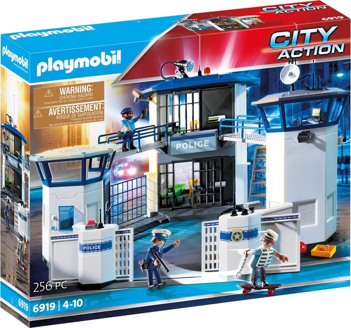 Immagine prodotto Playmobil Centro di comando della polizia internazionale con prigione (6919, Playmobil Città d'azione)