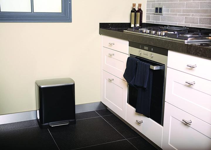 Produktbild EKO Tretmülleimer 10+9L, Matt Schwarz (19 l)