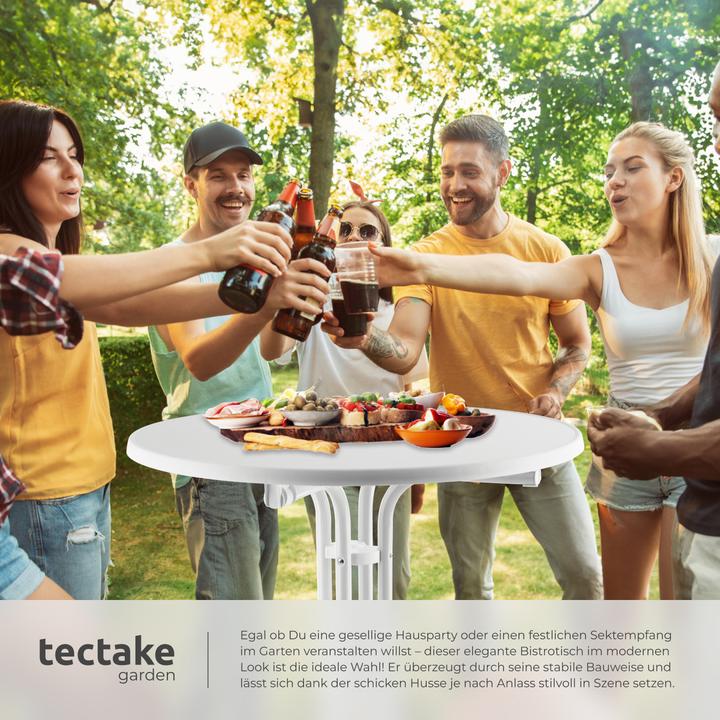 Image du produit tectake Table haute Eren pliable avec housse 90x110 cm (80 x 80 x 110 cm)