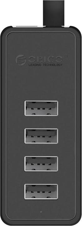 Produktbild Orico Converter Hub W5P-U2-100 4x USB-A 2.0 + microUSB 5V 1m - black (USB-A, 4 Ports)
