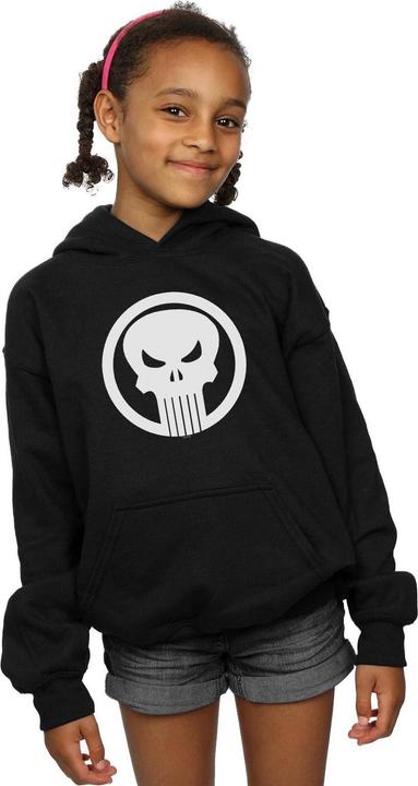 Actual product image Girls The Punisher Skull Circle Hoodie (140, 146)