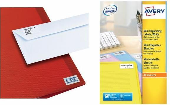 Produktbild Avery Dennison Mini ‚tiquette d'adresse laser, 45,7 x 25,4 mm, blanc