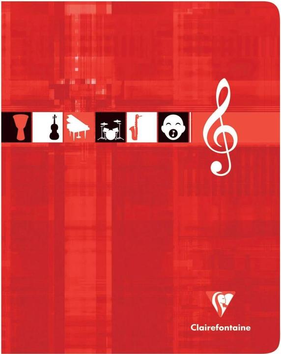 Produktbild Clairefontaine Notenheft (17 x 22 cm, Liniert, Harter Einband)