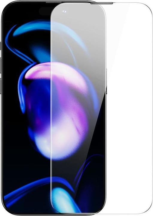 Actual product image Baseus Set of 2x Tempered Glass for iPhone 14 Pro Full Screen with Speaker Cover 0.3mm + Mounting Fr (80 Piece, Apple iPhone 14 Pro)