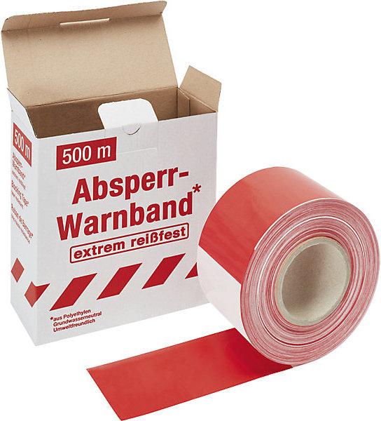 Immagine prodotto kaiserkraft Nastro segnaletico, robusto, rosso / bianco, a partire da 2 pz..