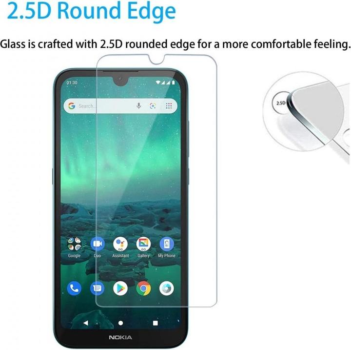 Productafbeelding Screenguard Nokia 1.3 Beschermende Glas/Folie Hoesje Vriendelijk Ontwerp (1 Stuk, Nokia 1.3)