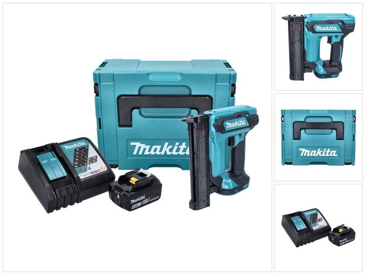 Makita DFN 350 RG1J Battery upsetting nailer 18 V 15 - 35 mm + 1x battery 6.0 Ah + charger + Makpac