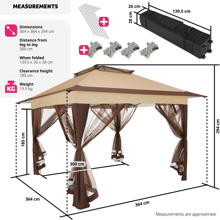 Actual product image tectake Carabobo (364 cm, 364 cm)