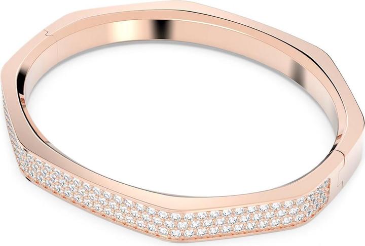 Produktbild Swarovski Dextera Armreif Achteckform Pavé Mittel Weiss Roségold (Swarovski Metall)
