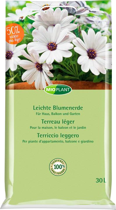 Mioplant Leichte Blumenerde (30 l, Erde ohne Torf)