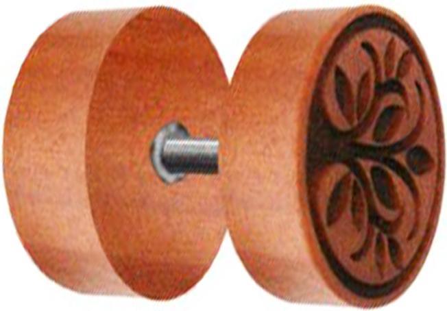 Produktbild Star Piercing Fake Plug Baum des Lebens aus Sawo Holz (ohne Messing, Organisch)