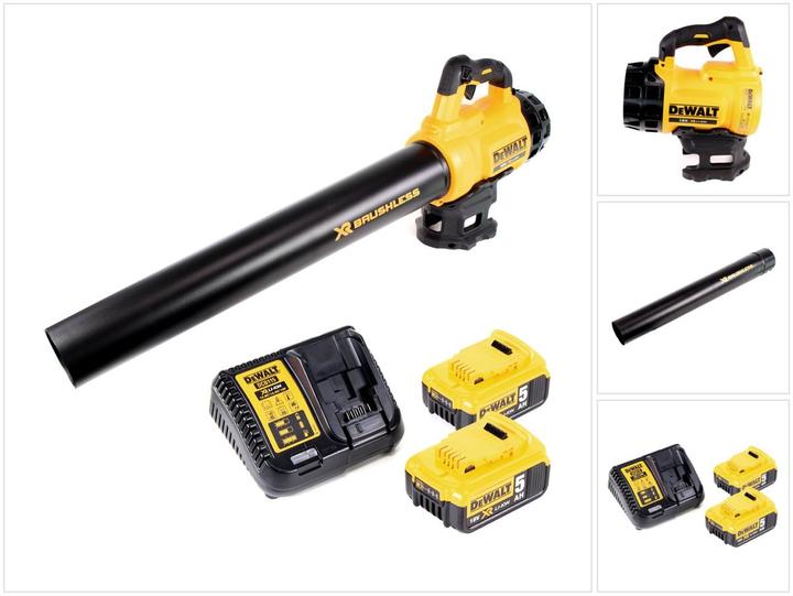 Produktbild DeWalt DCM 562 P2 Akku Gebläse 18V Brushless + 2x Akku 5,0Ah + Ladegerät (Akkubetrieb, Laubbläser)
