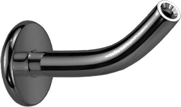 Star Piercing Micro Threadless Labret-Stab Banane schwarz (Titan G23, ohne Messing)