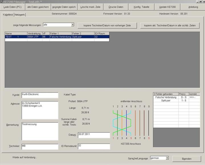 Produktbild Kurth KE7200 Ethernet Performance Tester