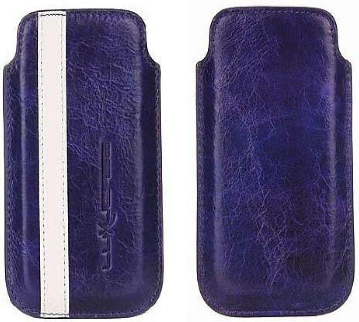 Image du produit Luxucase Sac en cuir taille M bleu-blanc (Apple iPhone 4, Apple iPhone 4s)