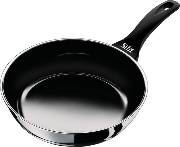 Koekenpan met antiaanbaklaag Hoog 24cm Professioneel Inductie Silargan (24 cm, Koekenpan, Roestvrij staal)