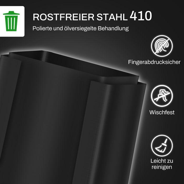 Immagine prodotto Swisshandel24 Mülleimer 2 x 25L Treteimer mit Deckel, Fusspedal, Inneneimer, Edelstahl (50 l)