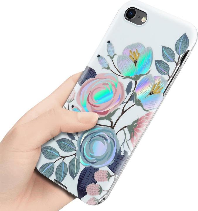 Actual product image Cadorabo IMD TPU Colorful Flowers & Leaves Cover (Apple iPhone 7, Apple iPhone SE (2nd Gen))