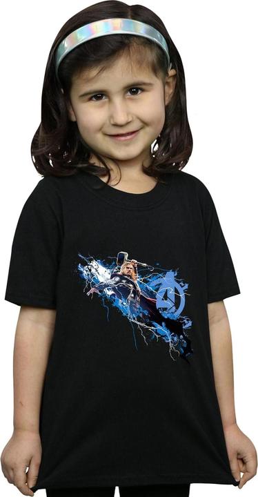 Actual product image Girls Avengers Thor Splash Cotton T-Shirt (152, 158)
