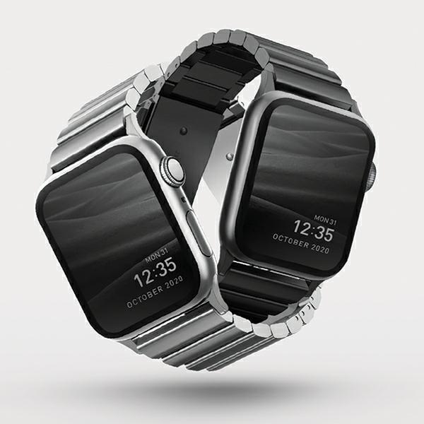 Produktbild Uniq pasek Strova Apple Watch 42/44/45/ 49mm Series 1/2/3/4/5/6/7/8/SE/SE2/Ultra Stainless Steel sre (Edelstahl)