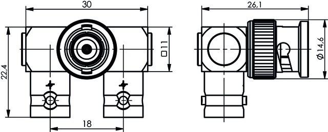 Produktbild Telegärtner J01004A0011 BNC BNC Edelstahl Schnittstellenkabeladapter