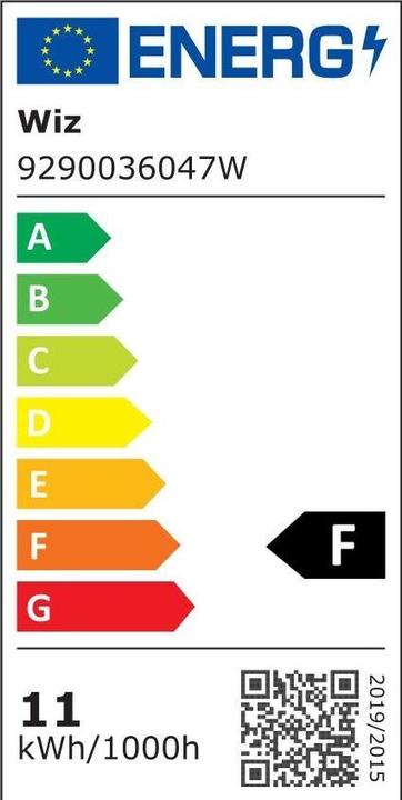 Energy Label WiZ Tunable White & Color (E27, 11 W, 1055 lm, 1 x, E)