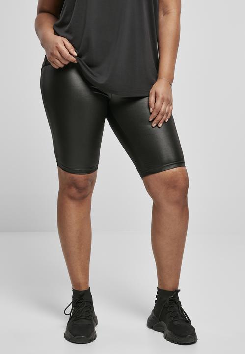 Actual product image Urban Classics Ladies Imitation Leather Cycle Shorts (4XL)