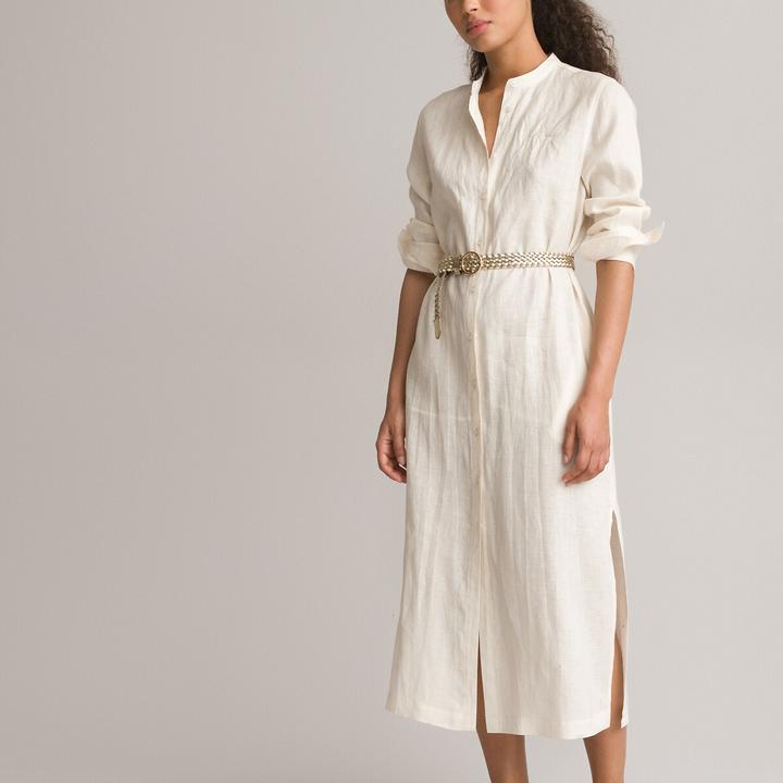 Image du produit La Redoute Collections Maxi-robe à manches longues en lin (38)