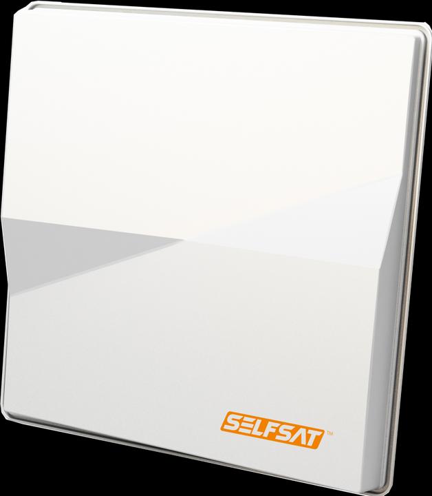 Selfsat H50M4, Flachantenne mit Quad LNB 6° für Astra & Hotbird 4 Teilnehmer (Flachantenne, 33.70 dB, DVB-S / -S2)