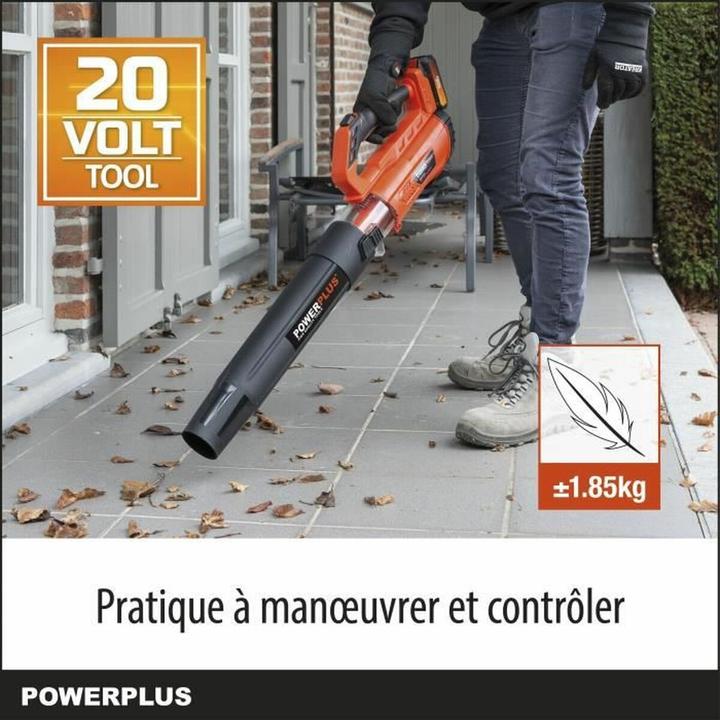Immagine prodotto Powerplus Soffiatore a doppia potenza 20V - senza batteria e caricabatterie (Batteria ricaricabile, Soffiafoglie)