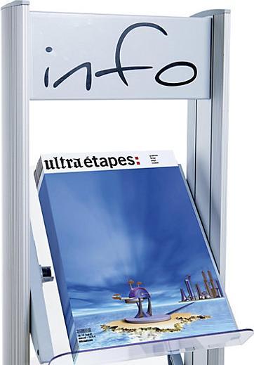 Actual product image kaiserkraft Mobile metal brochure stand (A4)