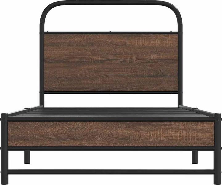 Produktbild VidaXL Bettgestell ohne Matratze 100x190 cm Braun Eichen-Optik (100 x 190 cm)