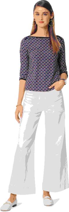 Actual product image Pattern dress & shirt - boat neckline