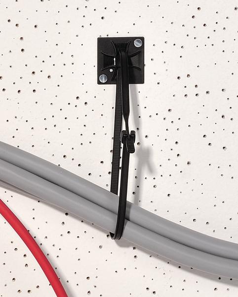 Immagine prodotto HellermannTyton Supporto fascetta cavi Q 40x40mm adesivo (Fascette in velcro, 40 mm, 50 pz.)
