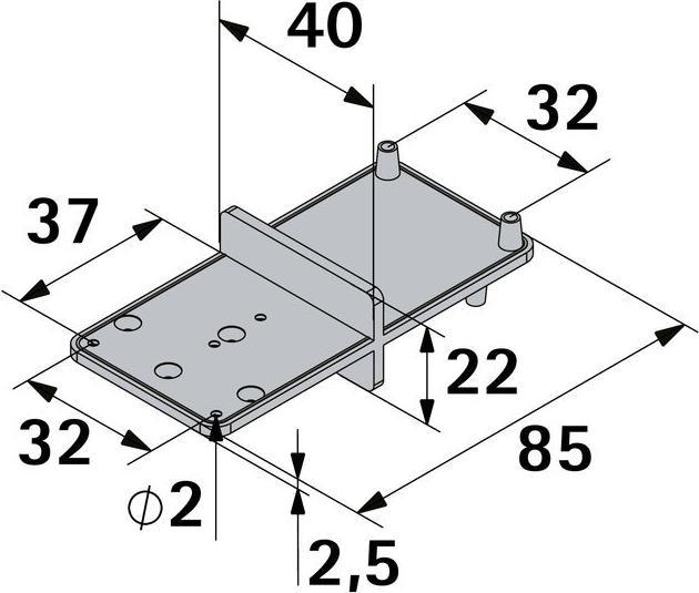 Image du produit Hettich Ankrn-Schablone (Plaque perforée, 1 pcs)