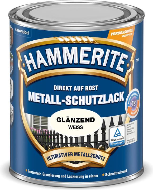 Image du produit Hammerite Vernis de protection pour métal brillant blanc 2,5 l (2500 ml, Blanc)