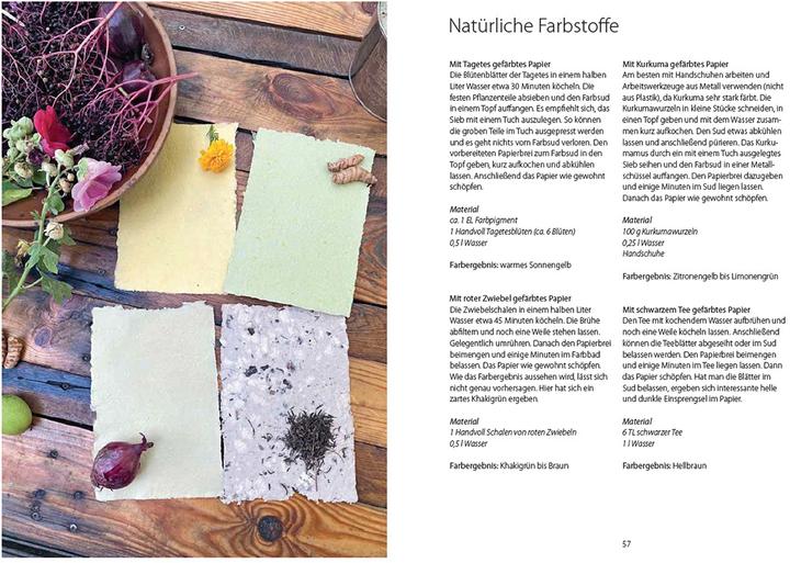 Actual product image Papiere schöpfen und gestalten (German, Dorina Tessmann, Eva Hauck, 2024)