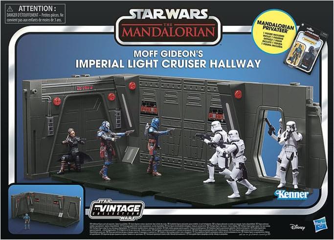 Produktbild Hasbro Star Wars: The Mandalorian Vintage Collection Moff Gideon's Imperial Light Cruiser Hallway mit Manda