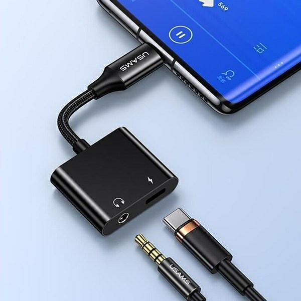 Immagine prodotto Usams Adattatore AU15 USB-C - jack 3,5m DAC + USB-C PD60W nero SJ598YPTC01 (US-SJ598) (USB tipo C, Jack da 3.5mm)