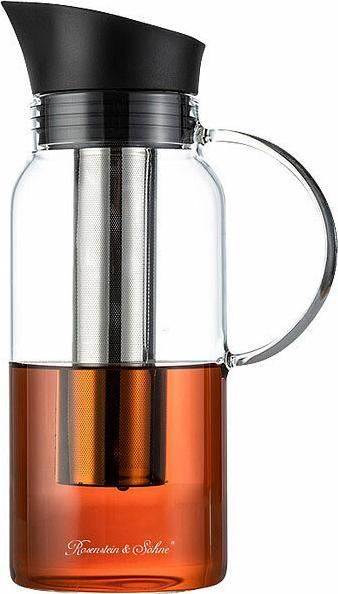 Produktbild Rosenstein & Söhne Cold-Brew-Kaffeebereiter aus Glas, mit Edelstahlfilter (1.20 l)